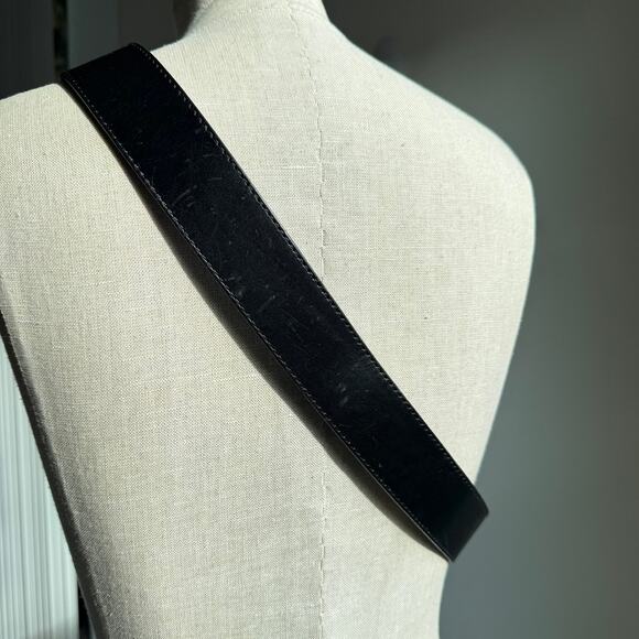 Harley-Davidson Black Leather Belt Silver Buckle Made in USA - Picture 8 of 9